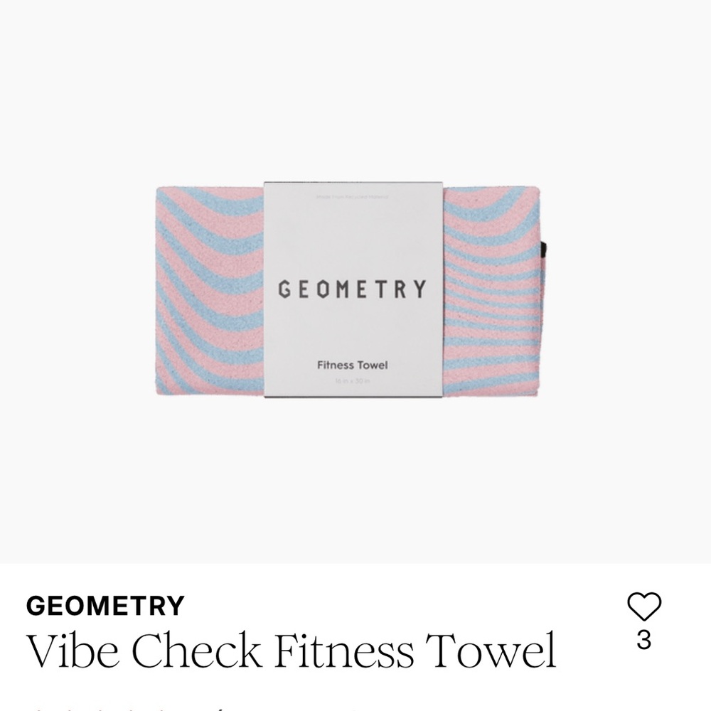 Geometry Pink and Blue Fitness Towel